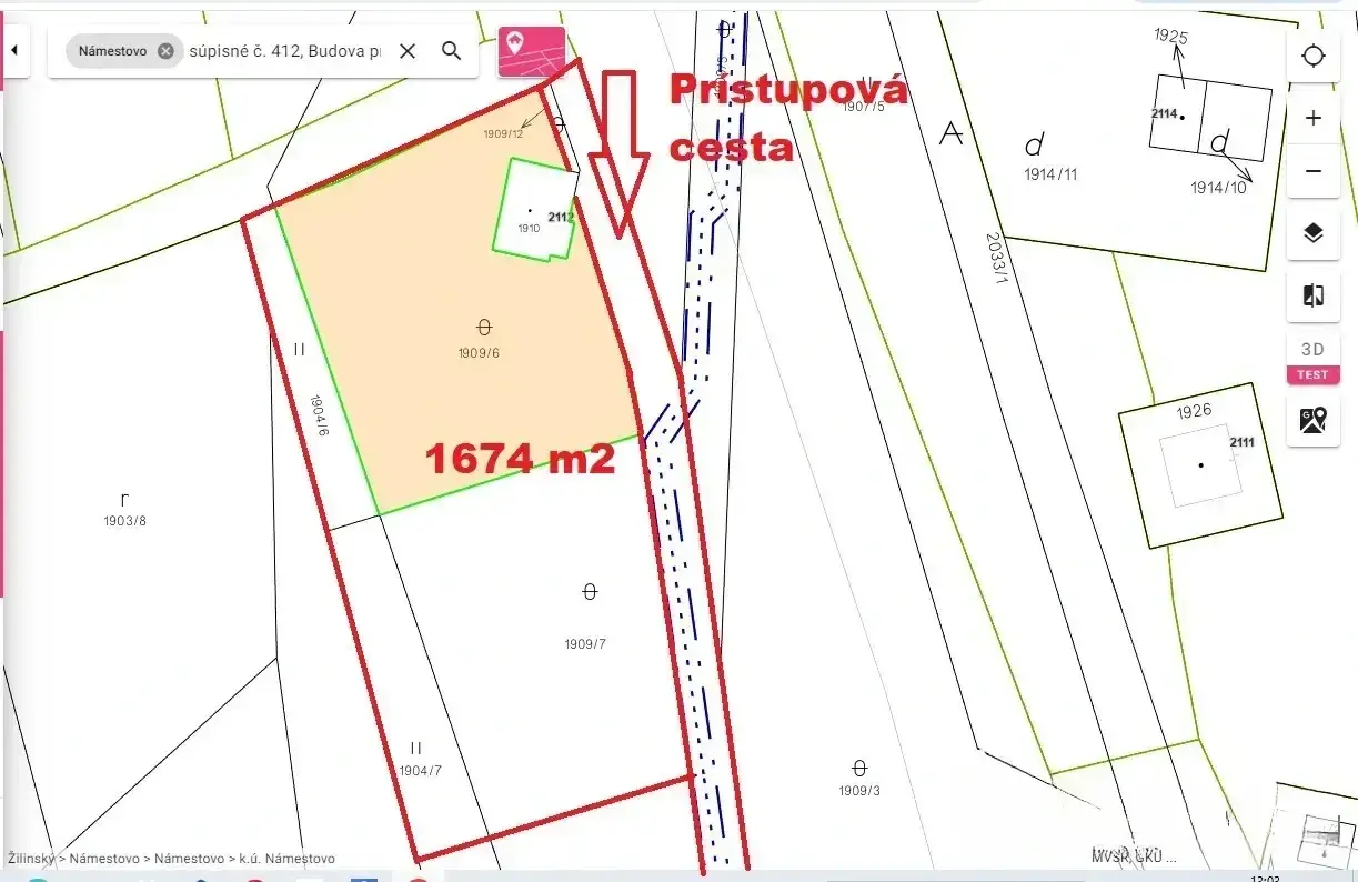 Stavebný pozemok pre rekreačné chaty.