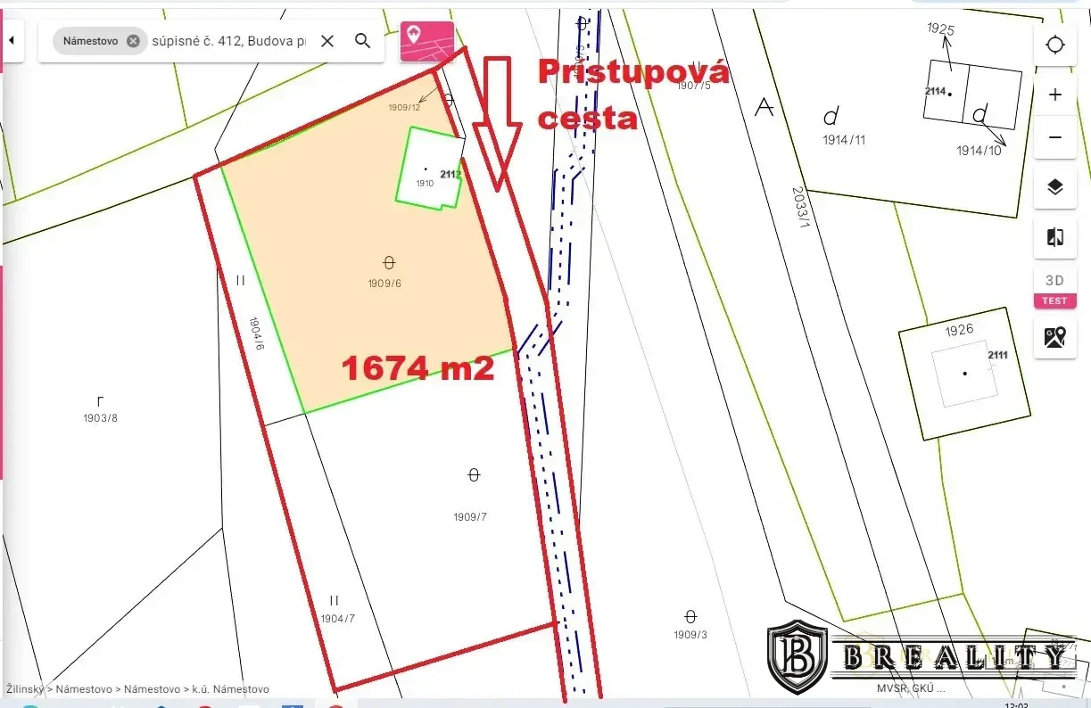 Stavebný pozemok pre rekreačné chaty.