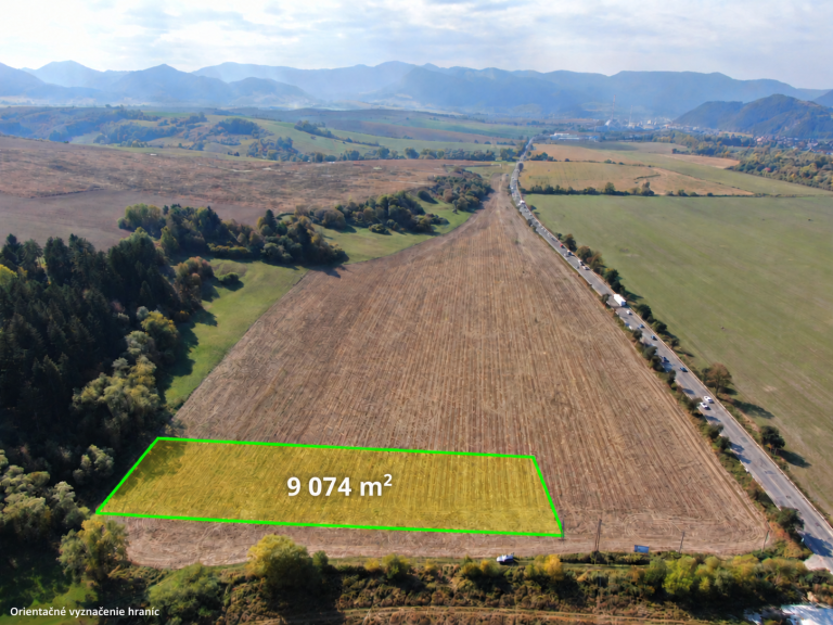 Priemyselný stavebný pozemok 9 074 m² – Liptovské Sliače