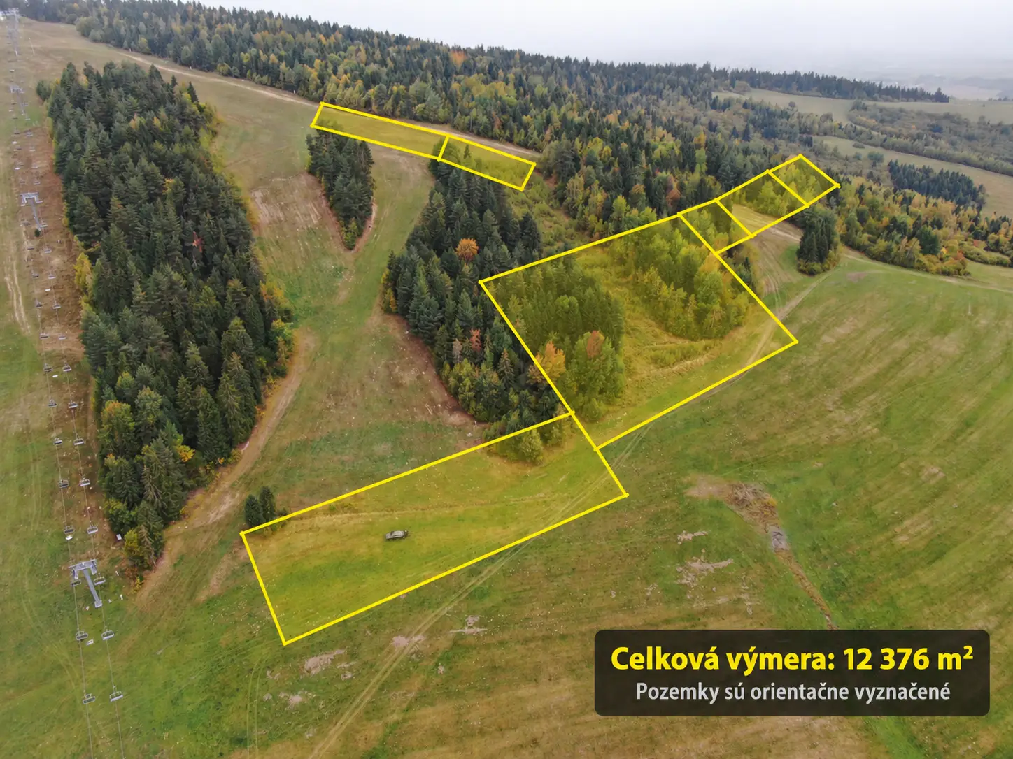 Pozemky na rekreačnú výstavbu priamo v lyžiarskom areáli Ski Centrum Vitanová – 12 376 m²